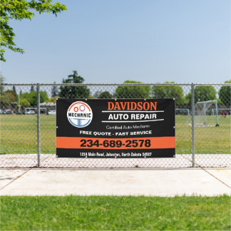 Auto Mechanic Repair and Maintenance Banner