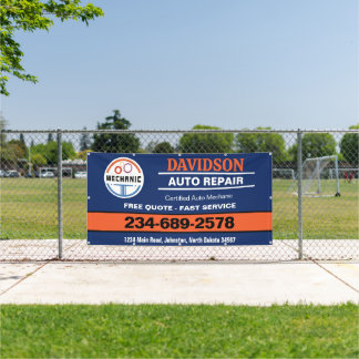 Auto Mechanic Repair and Maintenance Banner