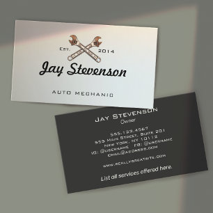  Auto Mechanic /  Repair Shop Business Card