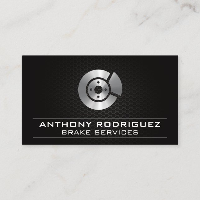 Auto Mechanic | Rotor Icon Business Card (Front)