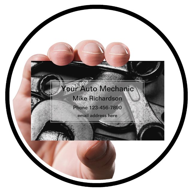 Auto Mechanic Tools Uniquely Designed Business Card (Creator Uploaded)