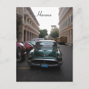 auto old havana postcard