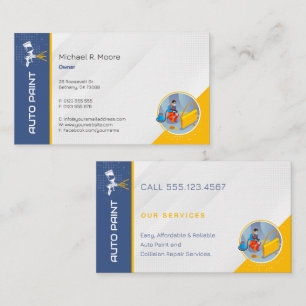 Auto Paint Workshop   Professional Business Card