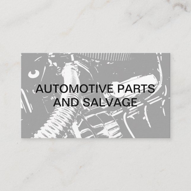 Auto Parts And Salvage Business Card (Front)