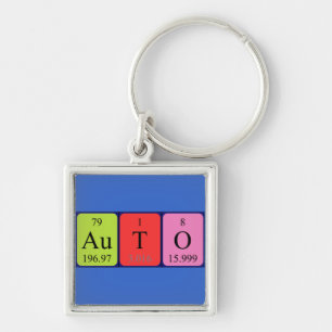 Auto periodic table keyring