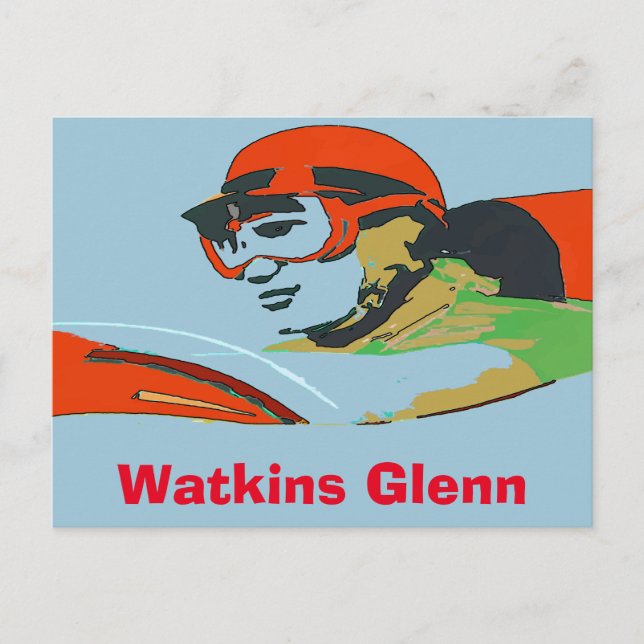 Auto Racer, Watkins Glenn Postcard (Front)
