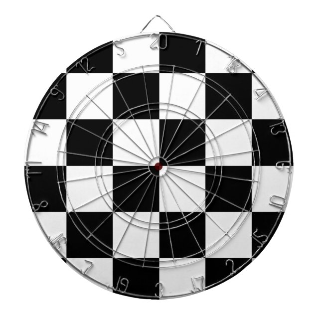 Auto Racing Chequered  Chequered Flag Dartboard (Front)
