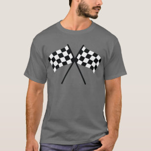 auto racing chequered flag T-Shirt
