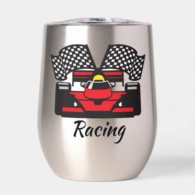 Auto Racing Design Thermal Wine Tumbler (Front)