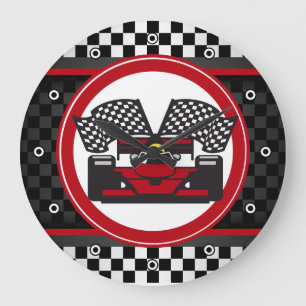 Auto Racing Design Wall Clock