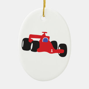 Auto Racing illustration printed on t-shirts Ceramic Ornament