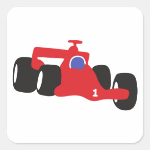 Auto Racing illustration printed on t-shirts Square Sticker