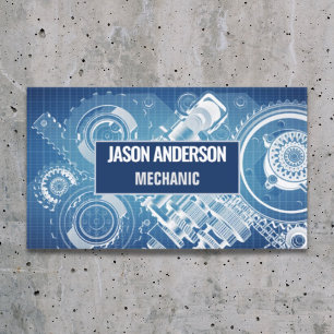 Auto Repair Automotive Industrial Gears Mechanic  Business Card
