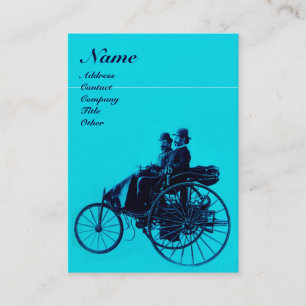 AUTO REPAIR AUTOMOTIVE MONOGRAM blue turquase Business Card