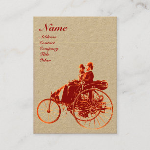 AUTO REPAIR AUTOMOTIVE MONOGRAM Brown Kraft Paper Business Card