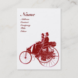 AUTO REPAIR AUTOMOTIVE MONOGRAM white red brown Business Card
