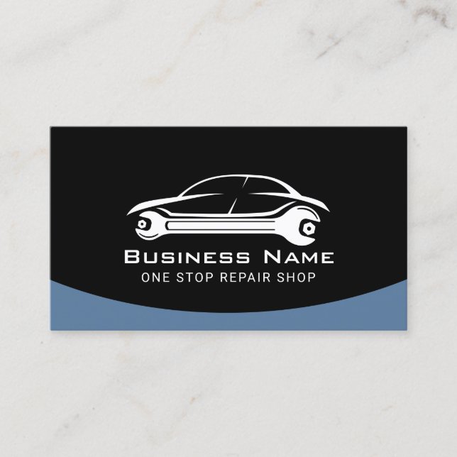 Auto Repair Automotive Professional Car Mechanic Business Card (Front)