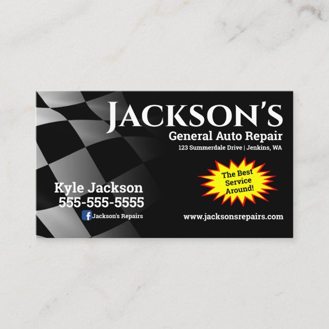 Auto Repair Business Card (Front)