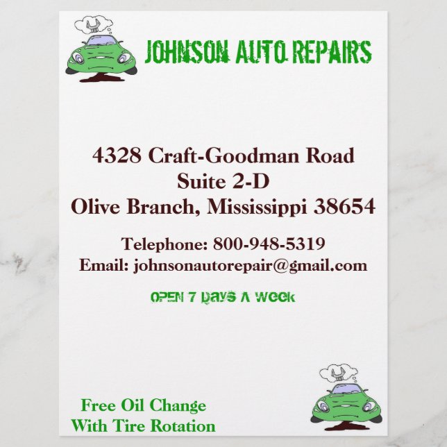 Auto Repair Flyer (Front)