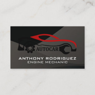 Auto Repair Logo   Sports Car  Business Card