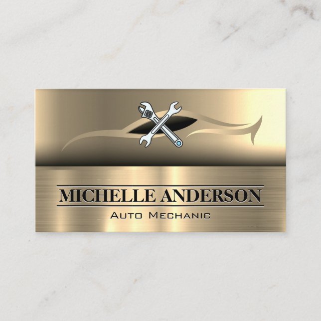 Auto Repair | Mechanic | Wrenches Business Card (Front)