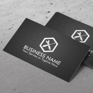 Auto Repair Professional Black Metal Automotive Business Card