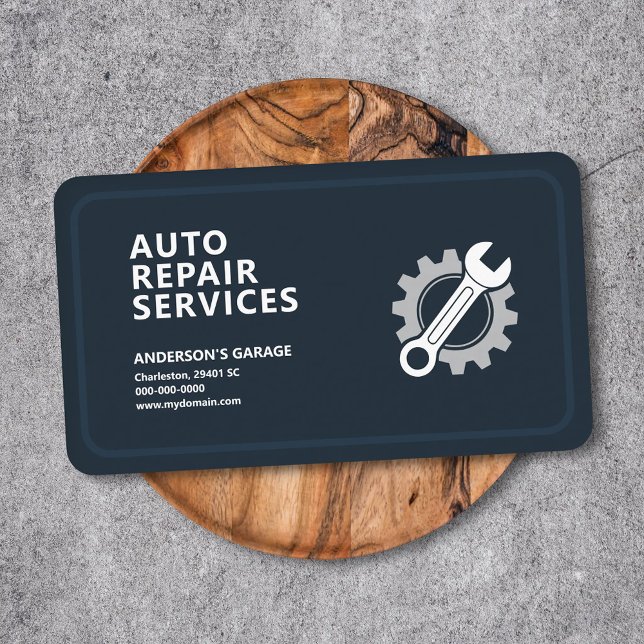 Auto Repair Services Business Card (Auto Repair Services Business Card)