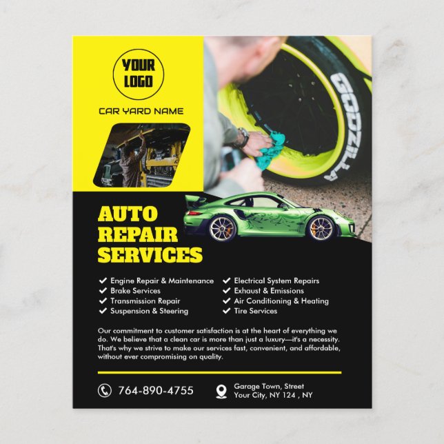 Auto Repair Services  Flyer (Front)