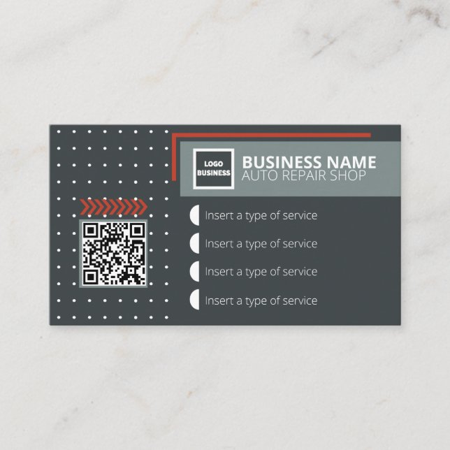 Auto Repair Shop Business Auto Mechanics business  Business Card (Front)