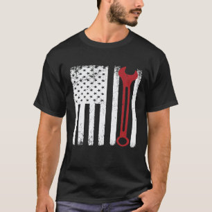 Auto Repairman Car Mechanic Wrench Workshop Tools T-Shirt