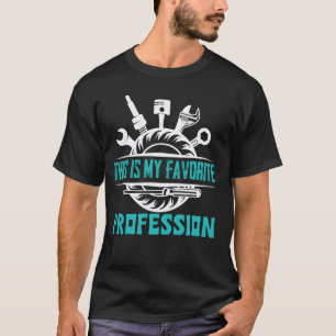 Auto Repairman Car Mechanic Wrench Workshop Tools T-Shirt
