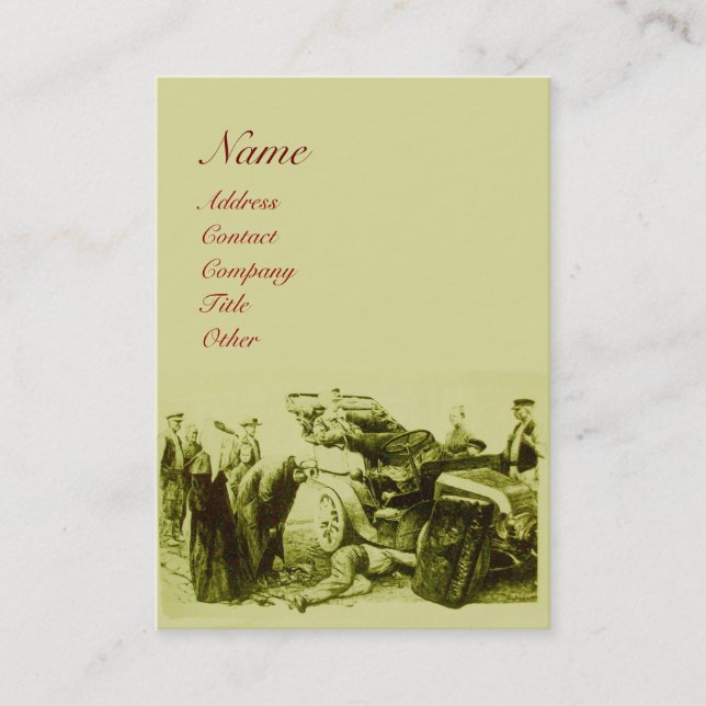 AUTO RESTORATION , AUTOMOTIVE, car repair garage Business Card (Front)