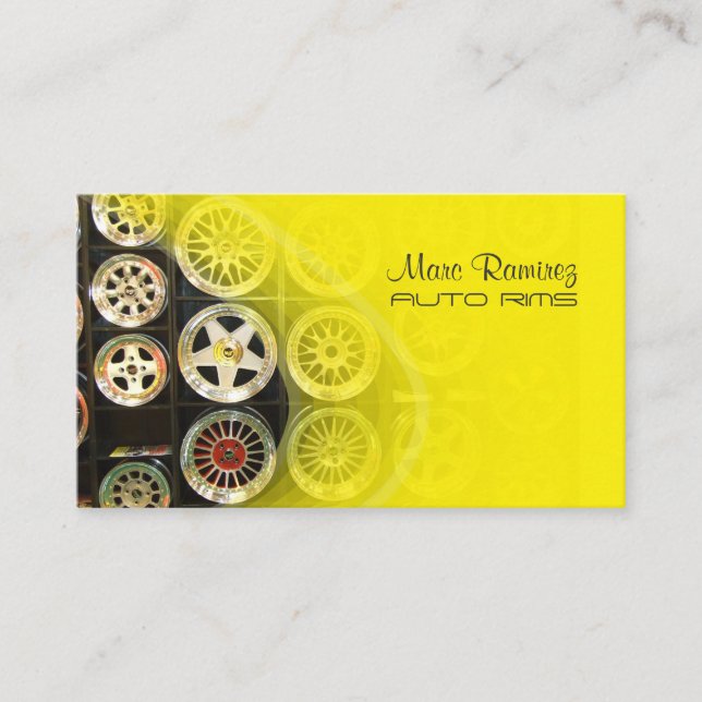 AUTO RIMS, PHOTO business cards (Front)