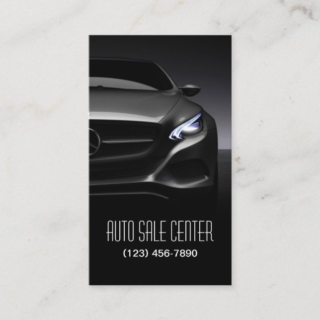 Auto Sale Car Dealership Business Card (Front)