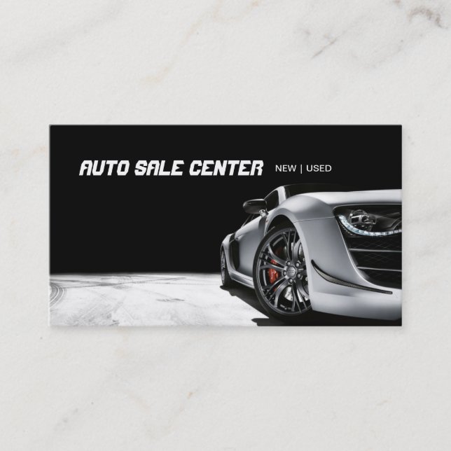 Auto Sale Car Dealership Business Card (Front)