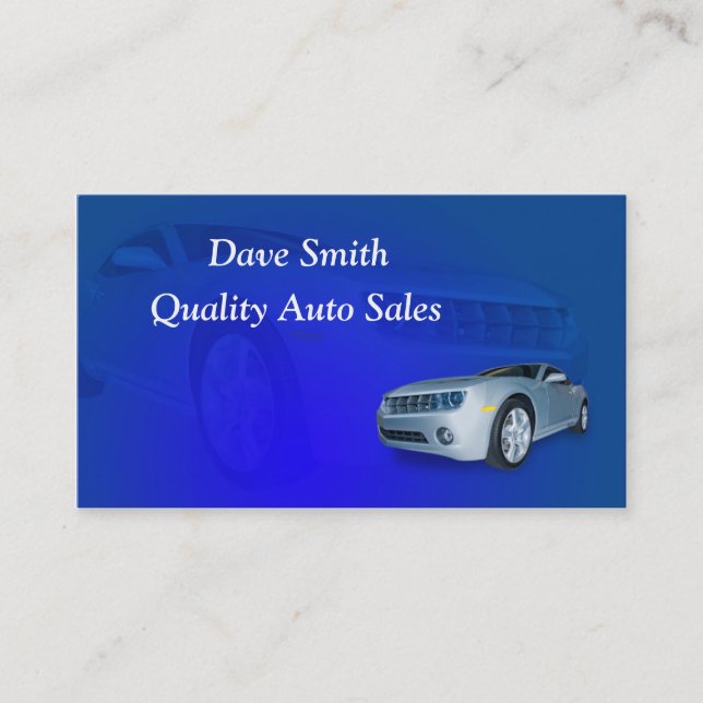 Auto Sales and Service Business Card (Front)