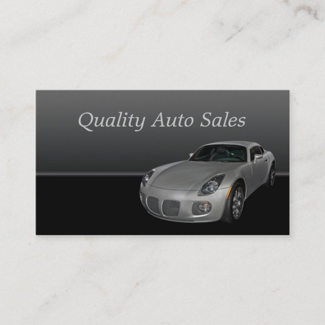 Auto Sales and Service Business Card (Front)