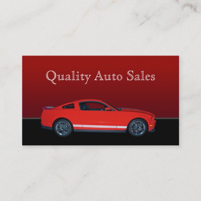 Auto Sales and Service Business Card (Front)