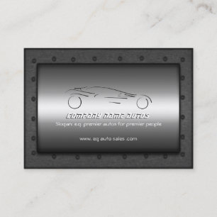 Auto Sales, Brushed Purple Chrome - Sportscar Business Card