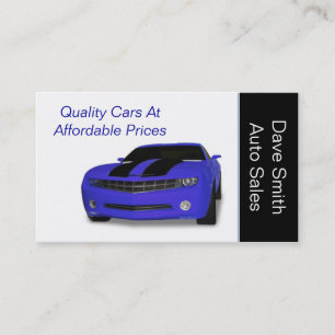 Auto Sales Dealership Business Card