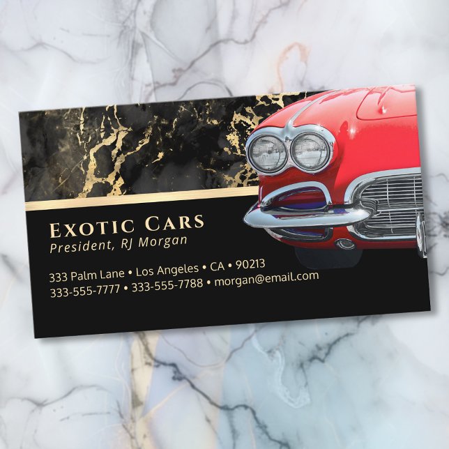 Auto Sales, Red Sports Car, Your Photo, Ver 2 Business Card (Creator Uploaded)