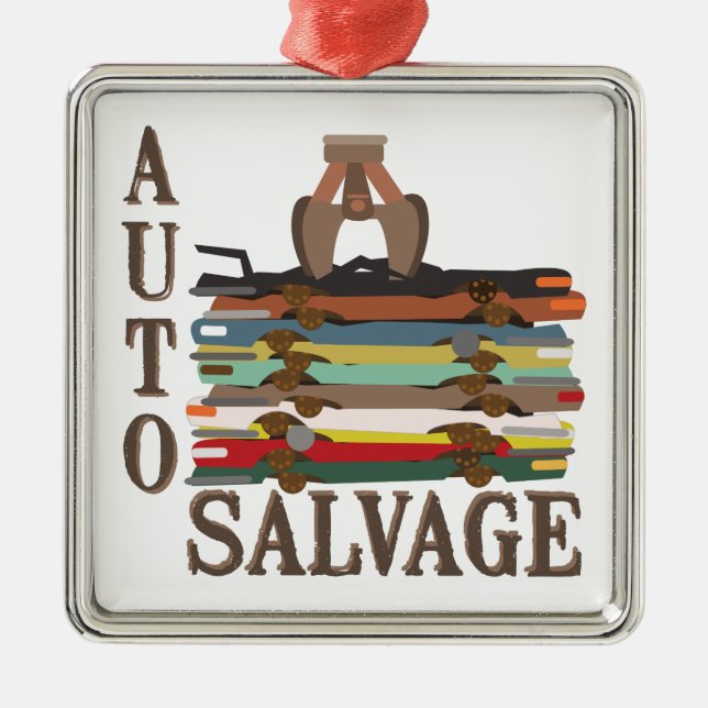 Auto Salvage Metal Tree Decoration (Front)