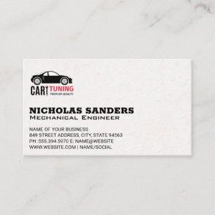 Auto Service Car Logo Mechanic Business Card