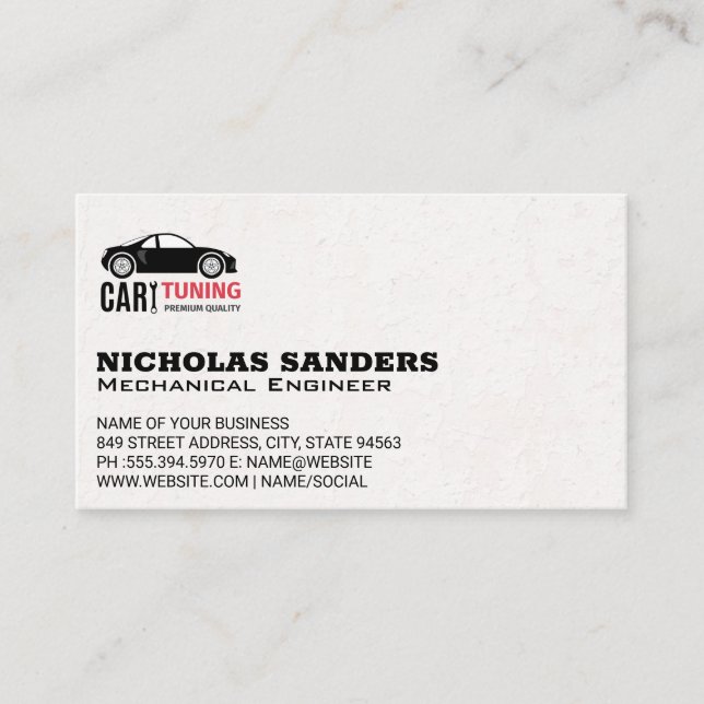 Auto Service | Car Logo | Mechanic Business Card (Front)