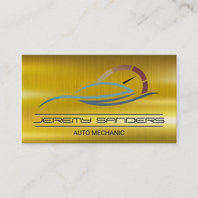 Auto Service | Mechanic Tech Business Card (Front)