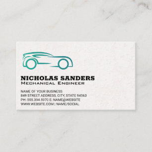 Auto Service Stylised Car Logo Mechanic Business Card
