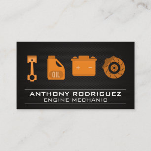 Auto Shop Car Maintenance Business Card