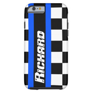 Auto sports chequered flag pattern name tough iPhone 6 case