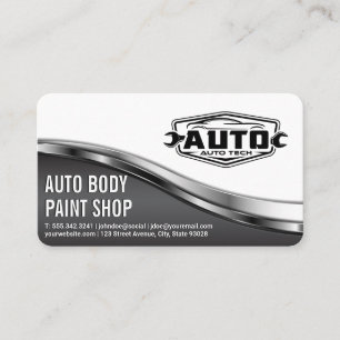 Auto Tech Body Shop   Car Service Icons Business Card