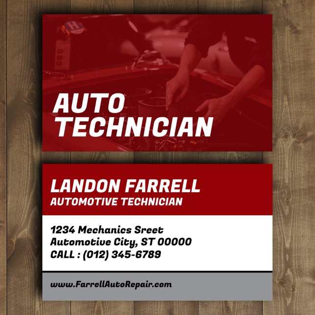 Auto Technician Business Card (Creator Uploaded)